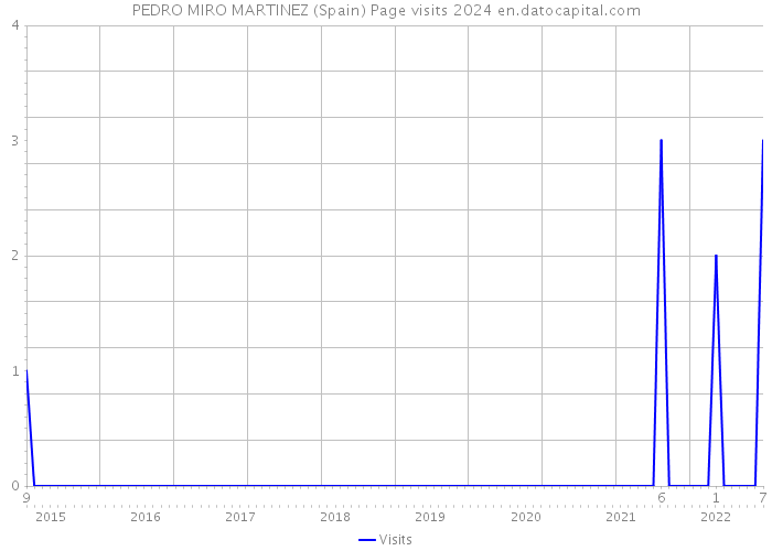 PEDRO MIRO MARTINEZ (Spain) Page visits 2024 