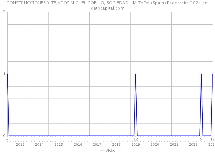 CONSTRUCCIONES Y TEJADOS MIGUEL COELLO, SOCIEDAD LIMITADA (Spain) Page visits 2024 