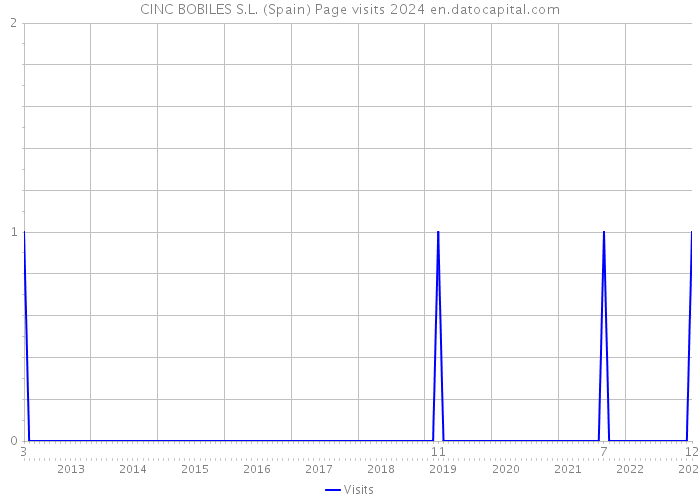 CINC BOBILES S.L. (Spain) Page visits 2024 