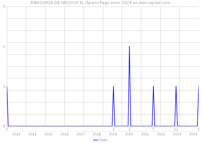 RIBAGORZA DE NEGOCIS SL (Spain) Page visits 2024 