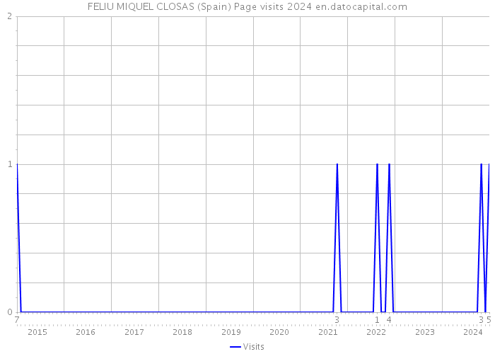 FELIU MIQUEL CLOSAS (Spain) Page visits 2024 