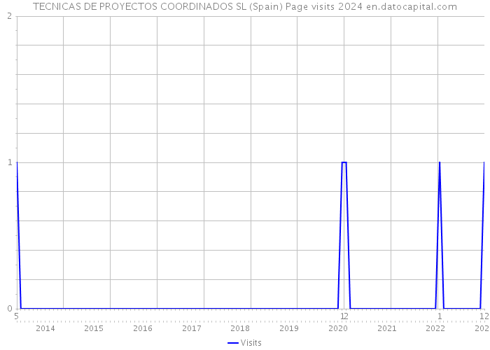 TECNICAS DE PROYECTOS COORDINADOS SL (Spain) Page visits 2024 