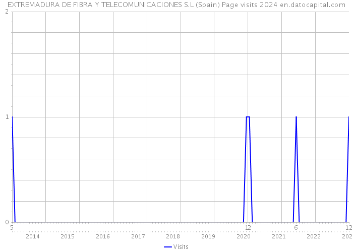 EXTREMADURA DE FIBRA Y TELECOMUNICACIONES S.L (Spain) Page visits 2024 