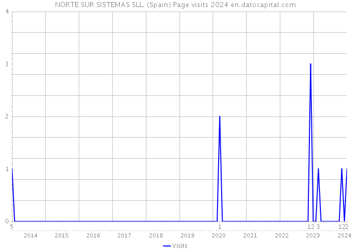 NORTE SUR SISTEMAS SLL. (Spain) Page visits 2024 