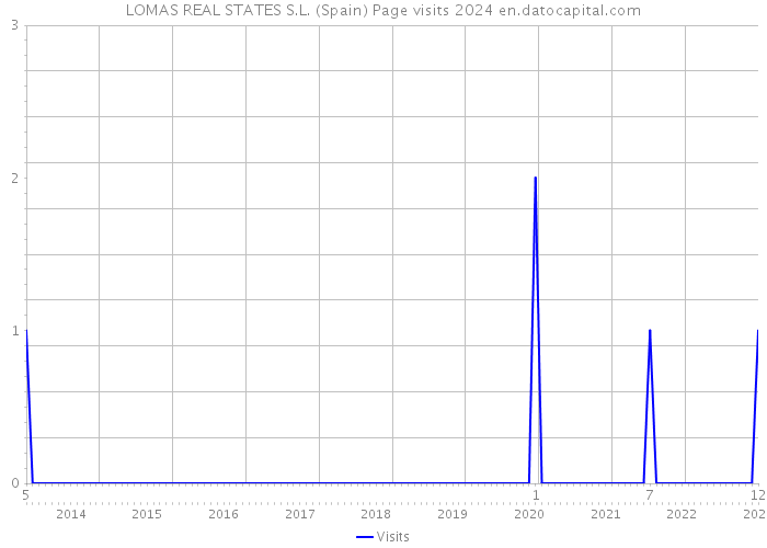 LOMAS REAL STATES S.L. (Spain) Page visits 2024 