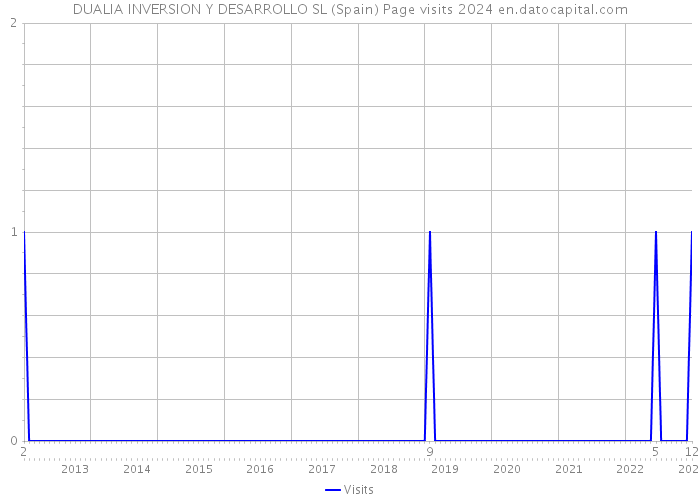 DUALIA INVERSION Y DESARROLLO SL (Spain) Page visits 2024 