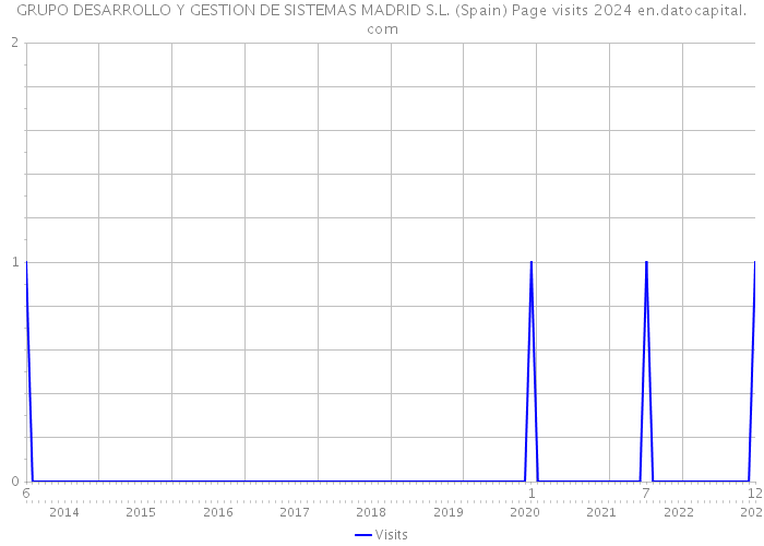 GRUPO DESARROLLO Y GESTION DE SISTEMAS MADRID S.L. (Spain) Page visits 2024 