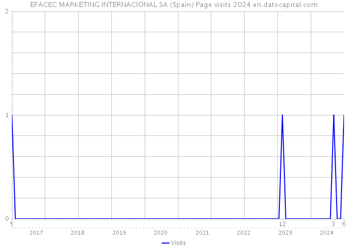 EFACEC MARKETING INTERNACIONAL SA (Spain) Page visits 2024 