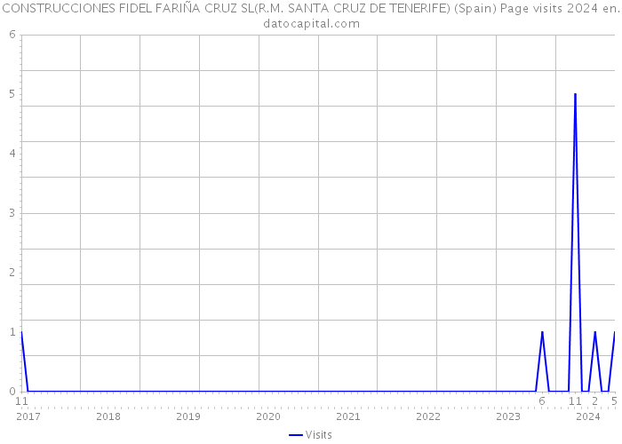 CONSTRUCCIONES FIDEL FARIÑA CRUZ SL(R.M. SANTA CRUZ DE TENERIFE) (Spain) Page visits 2024 