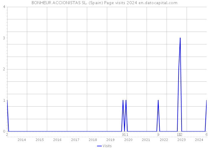 BONHEUR ACCIONISTAS SL. (Spain) Page visits 2024 