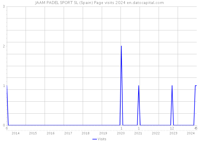 JAAM PADEL SPORT SL (Spain) Page visits 2024 
