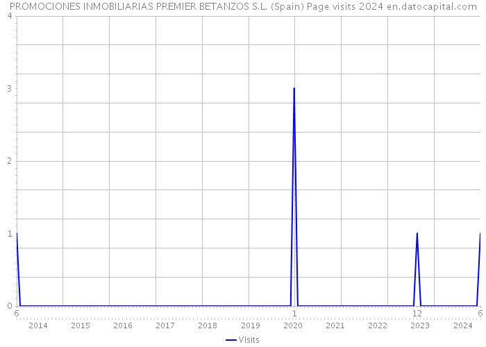 PROMOCIONES INMOBILIARIAS PREMIER BETANZOS S.L. (Spain) Page visits 2024 