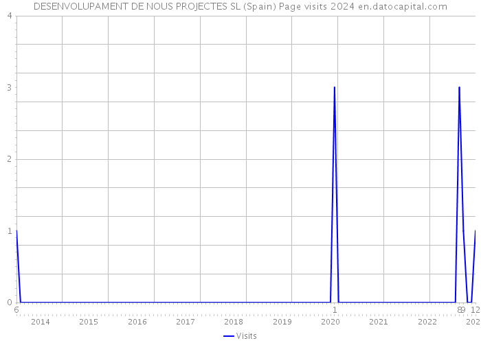 DESENVOLUPAMENT DE NOUS PROJECTES SL (Spain) Page visits 2024 
