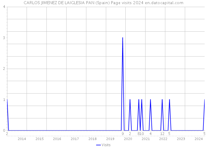 CARLOS JIMENEZ DE LAIGLESIA PAN (Spain) Page visits 2024 
