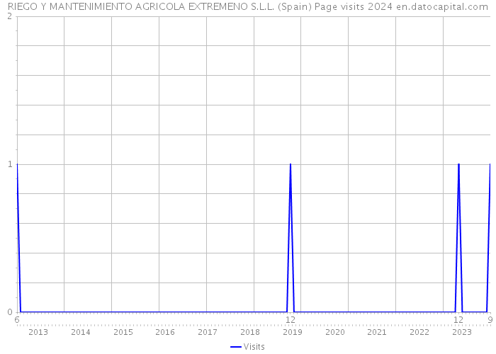 RIEGO Y MANTENIMIENTO AGRICOLA EXTREMENO S.L.L. (Spain) Page visits 2024 