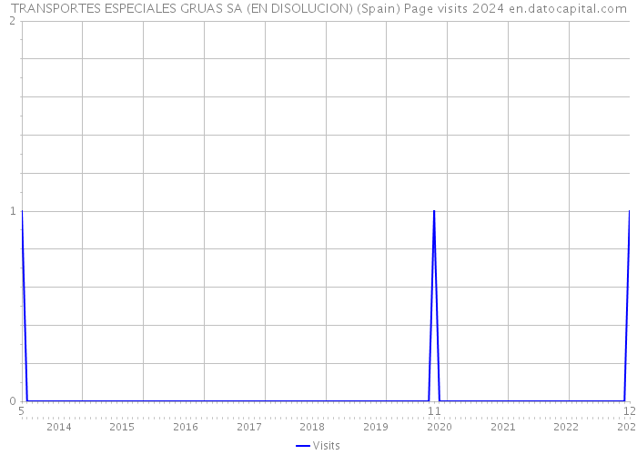 TRANSPORTES ESPECIALES GRUAS SA (EN DISOLUCION) (Spain) Page visits 2024 