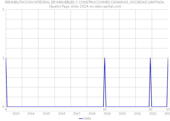 REHABILITACION INTEGRAL DE INMUEBLES Y CONSTRUCCIONES CANARIAS, SOCIEDAD LIMITADA (Spain) Page visits 2024 