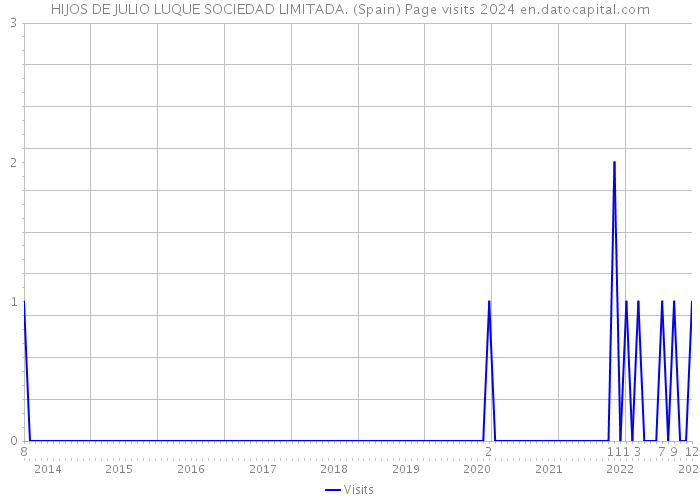 HIJOS DE JULIO LUQUE SOCIEDAD LIMITADA. (Spain) Page visits 2024 