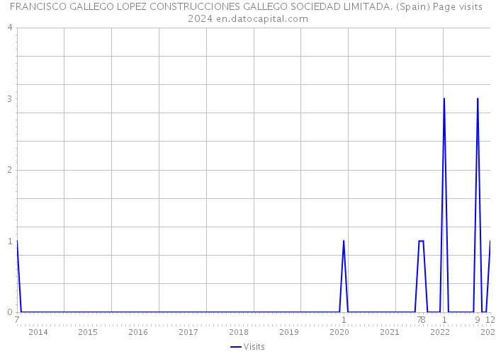 FRANCISCO GALLEGO LOPEZ CONSTRUCCIONES GALLEGO SOCIEDAD LIMITADA. (Spain) Page visits 2024 