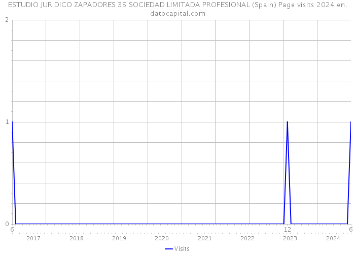 ESTUDIO JURIDICO ZAPADORES 35 SOCIEDAD LIMITADA PROFESIONAL (Spain) Page visits 2024 