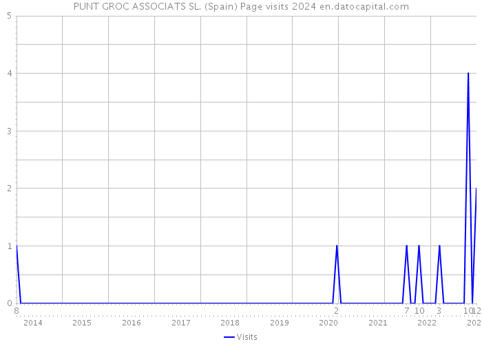 PUNT GROC ASSOCIATS SL. (Spain) Page visits 2024 