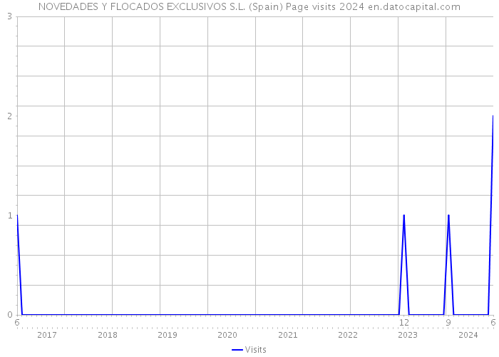 NOVEDADES Y FLOCADOS EXCLUSIVOS S.L. (Spain) Page visits 2024 