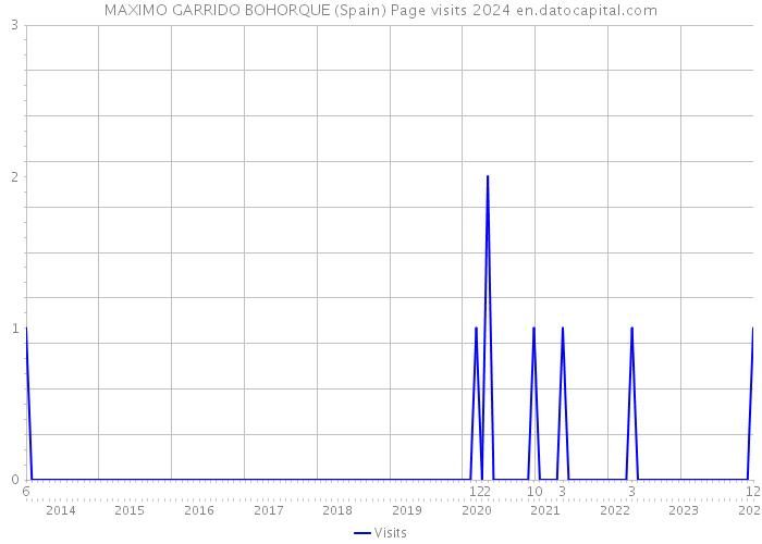 MAXIMO GARRIDO BOHORQUE (Spain) Page visits 2024 