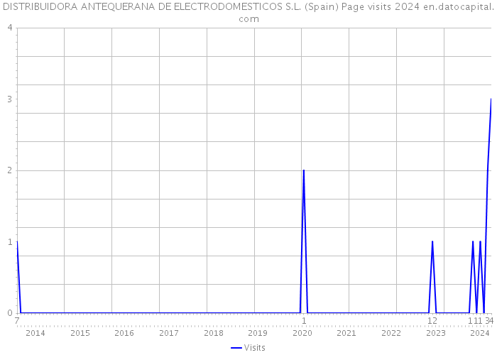 DISTRIBUIDORA ANTEQUERANA DE ELECTRODOMESTICOS S.L. (Spain) Page visits 2024 