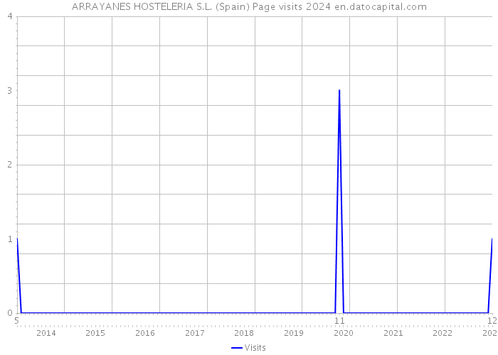 ARRAYANES HOSTELERIA S.L. (Spain) Page visits 2024 