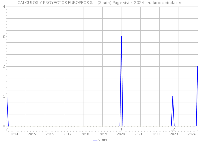 CALCULOS Y PROYECTOS EUROPEOS S.L. (Spain) Page visits 2024 