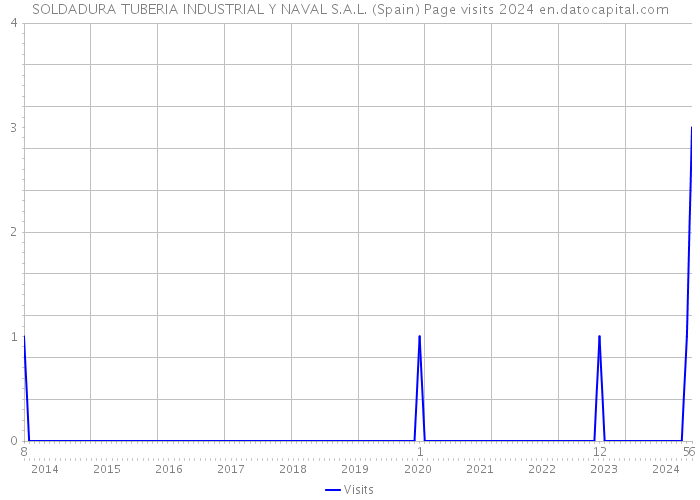 SOLDADURA TUBERIA INDUSTRIAL Y NAVAL S.A.L. (Spain) Page visits 2024 