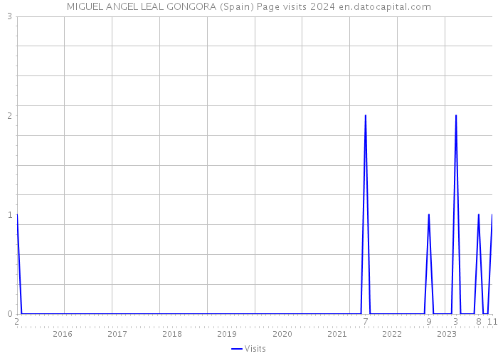 MIGUEL ANGEL LEAL GONGORA (Spain) Page visits 2024 