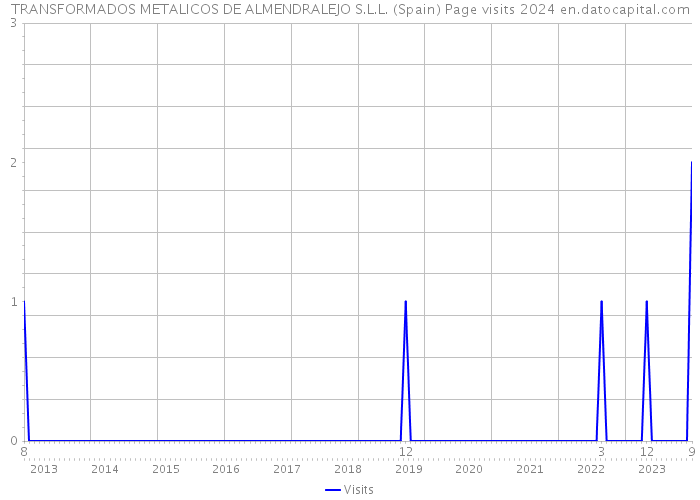 TRANSFORMADOS METALICOS DE ALMENDRALEJO S.L.L. (Spain) Page visits 2024 