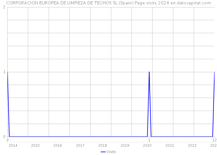CORPORACION EUROPEA DE LIMPIEZA DE TECHOS SL (Spain) Page visits 2024 