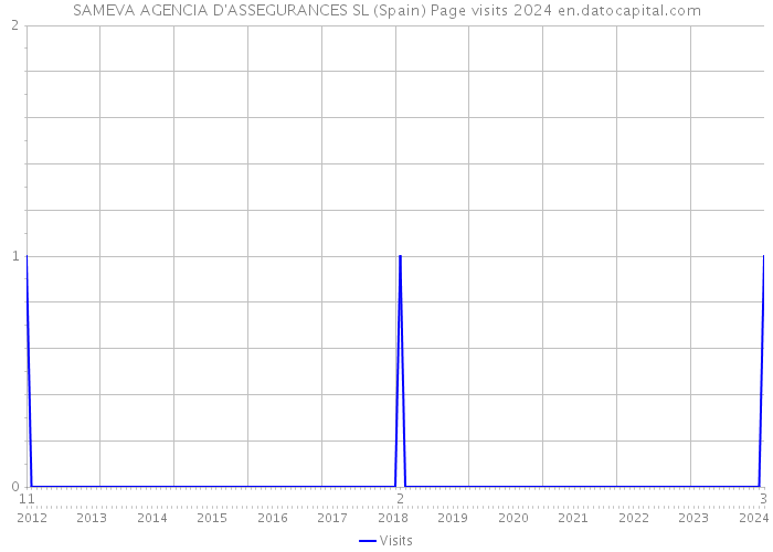 SAMEVA AGENCIA D'ASSEGURANCES SL (Spain) Page visits 2024 