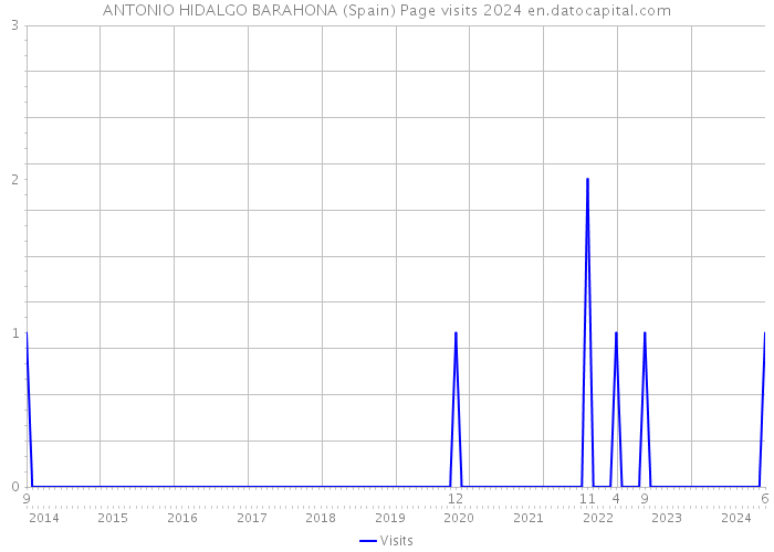 ANTONIO HIDALGO BARAHONA (Spain) Page visits 2024 