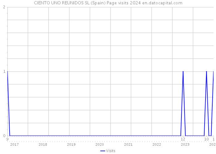 CIENTO UNO REUNIDOS SL (Spain) Page visits 2024 