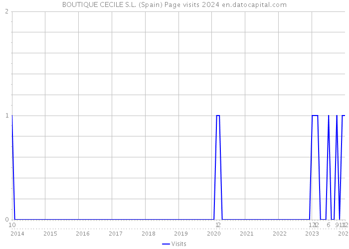 BOUTIQUE CECILE S.L. (Spain) Page visits 2024 