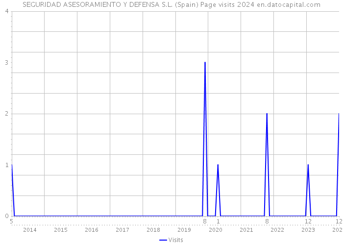 SEGURIDAD ASESORAMIENTO Y DEFENSA S.L. (Spain) Page visits 2024 