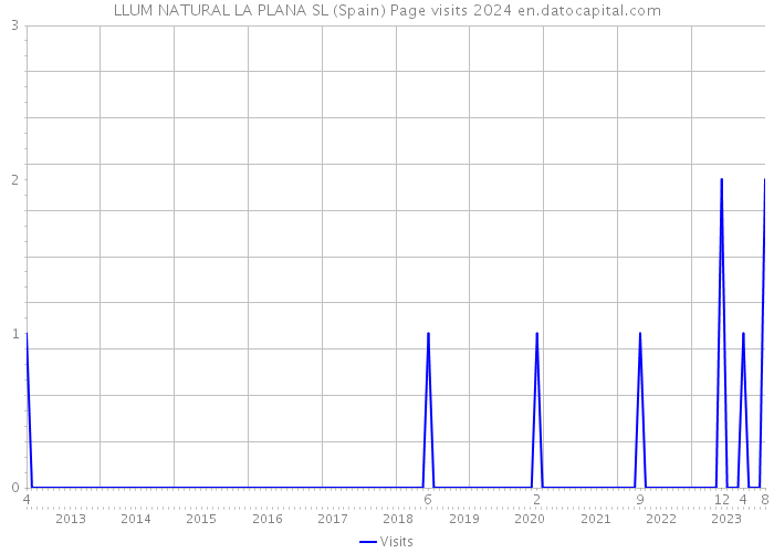 LLUM NATURAL LA PLANA SL (Spain) Page visits 2024 