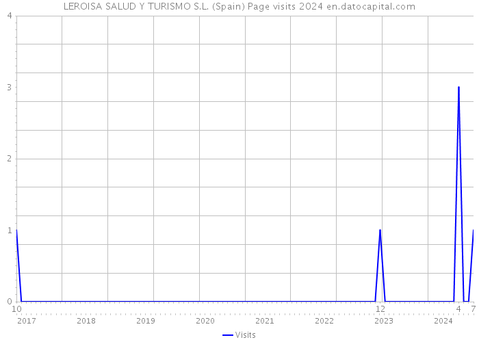 LEROISA SALUD Y TURISMO S.L. (Spain) Page visits 2024 