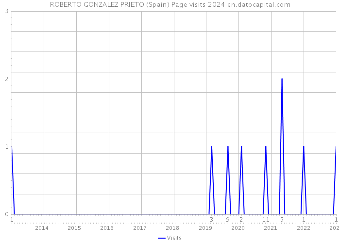 ROBERTO GONZALEZ PRIETO (Spain) Page visits 2024 