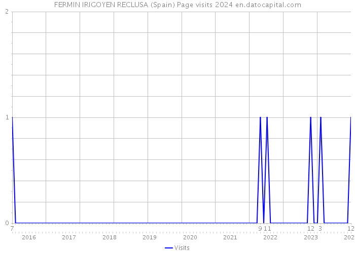 FERMIN IRIGOYEN RECLUSA (Spain) Page visits 2024 