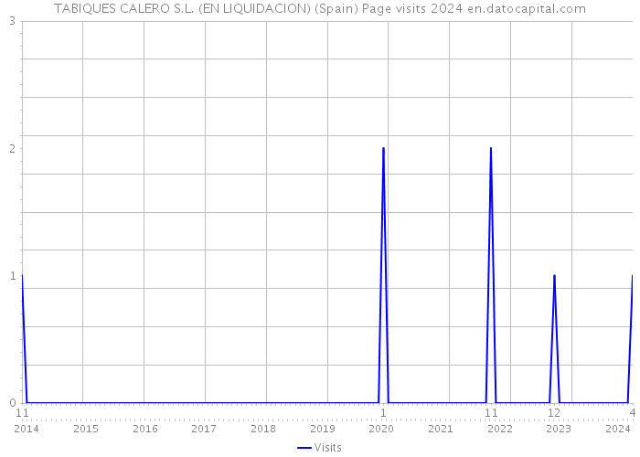 TABIQUES CALERO S.L. (EN LIQUIDACION) (Spain) Page visits 2024 