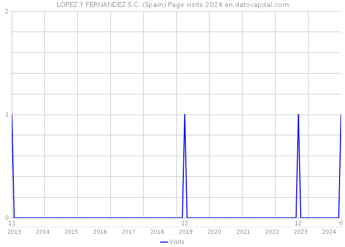 LOPEZ Y FERNANDEZ S.C. (Spain) Page visits 2024 