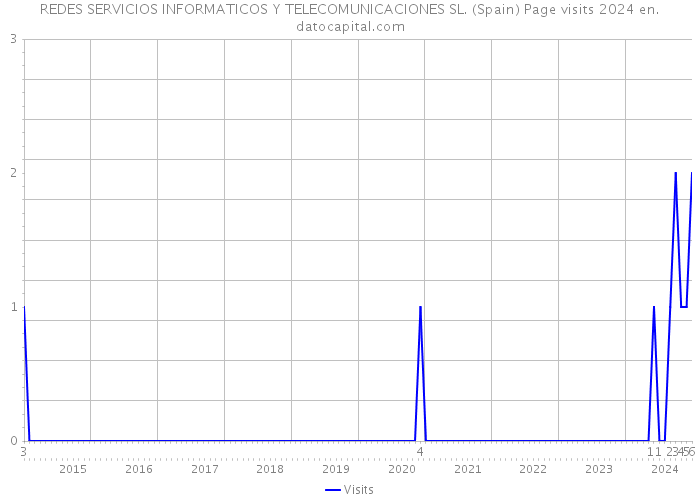 REDES SERVICIOS INFORMATICOS Y TELECOMUNICACIONES SL. (Spain) Page visits 2024 