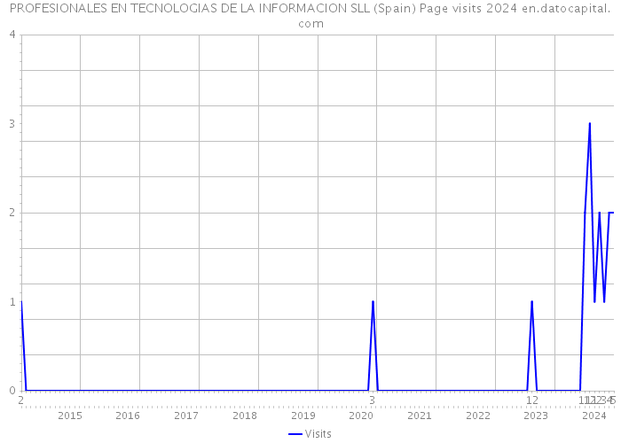 PROFESIONALES EN TECNOLOGIAS DE LA INFORMACION SLL (Spain) Page visits 2024 