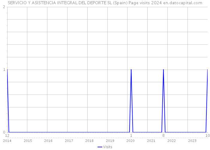 SERVICIO Y ASISTENCIA INTEGRAL DEL DEPORTE SL (Spain) Page visits 2024 