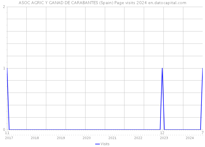 ASOC AGRIC Y GANAD DE CARABANTES (Spain) Page visits 2024 