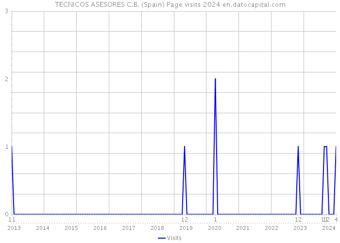 TECNICOS ASESORES C.B. (Spain) Page visits 2024 